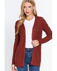 TRUEDAMES - Long Slv Open Front Sweater Cardigan - Lyst