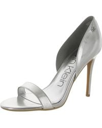 Calvin Klein - Metino Faux Leather Open Toe D'orsay Heels - Lyst