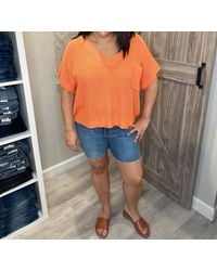 Ces Femme - V-Neck Boxy Fit Lightweight Spring Knit Sweater Top - Lyst