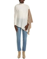 La Fiorentina - Two Tone Wool & Cashmere-Blend Wrap - Lyst