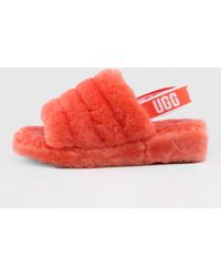 UGG Fluff Yeah Slides Shoes in Yellow Lyst