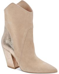Dolce Vita - Nestly Suede Two Tone Ankle Boots - Lyst