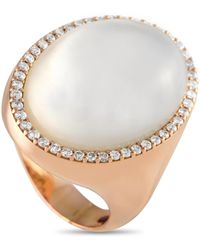 Roberto Coin - 18k Rose 0.55ct Diamond And Mother Of Pearl Ring Rc01-122623 - Lyst