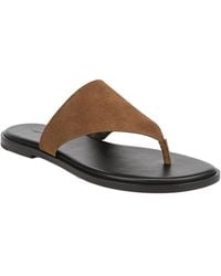 Vince - Ellis-B Leather Thong Sandal - Lyst