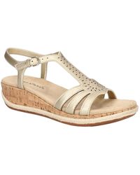 Easy Street - Dorinda Faux Leather Cut-out Slingback Sandals - Lyst