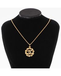 Chanel - Coco Mark Necklace Plated - Lyst