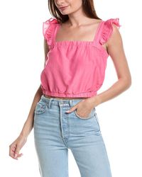 Velvet By Graham & Spencer - Gracen Silk-blend Top - Lyst
