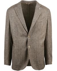 L.B.M. 1911 - Unlined Blazer With Notch Lapels And Button Closure - Lyst