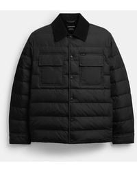COACH - Lightweight Shirt Down Jacket - Lyst