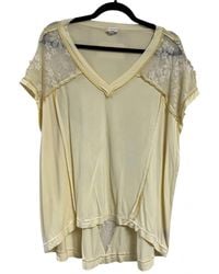 Pol - V Neck Top With Lace - Lyst