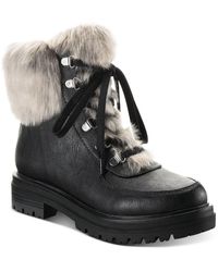 Sun & Stone - Orlaa Faux Leather Cold Weather Combat & Lace-up Boots - Lyst