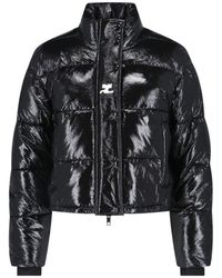 Courreges - Crop Vinyl Puffer Jacket - Lyst