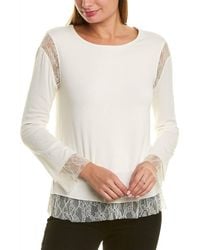 Bailey 44 - Isabel Floral Lace-trim Pullover Top Shirt - Lyst