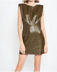 En Saison - Lana Vegan Leather Mini Dress - Lyst