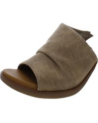 Very G - Savannah Faux Suede Peep-Toe Slide Sandals - Lyst