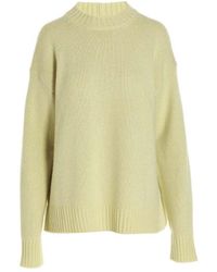 Jil Sander - Cachemire Blend Crewneck Sweater With Relaxed Fit - Lyst