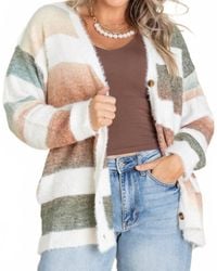 Haptics - Remi Striped Button Down Cardigan - Lyst