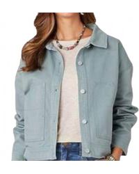 Democracy - Long Sleeve Button Down Utility Pocket Jacket - Lyst