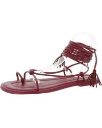 FARM Rio - Faux Leather Ankle Wrap Slingback Sandals - Lyst