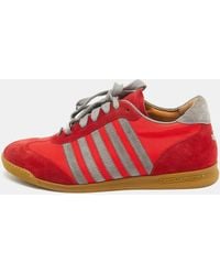 DSquared² - Suede And Canvas Low Top Sneakers - Lyst