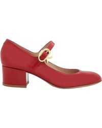 Gianvito Rossi - Mary Ribbon Block Heel Pumps - Lyst