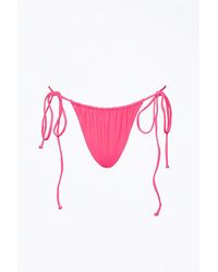 NIRVANIC - Barbados Ruched String Bikini Bottom - Lyst