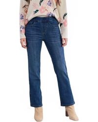 Fdj - Pull On Straight Ankle Denim Jean - Lyst