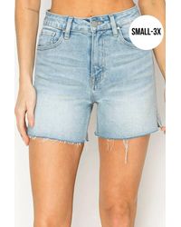 Risen - High Rise Cut Off Shorts - Lyst