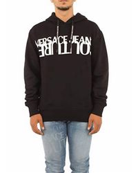 Versace - Logo Hooded Pullover Sweatshirt - Lyst