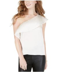 Love - Juniors One Shoulder Ruffled Pullover Top - Lyst