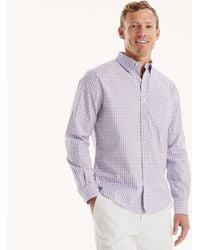 Nautica - Classic Fit Wrinkle-Resistant Plaid Shirt - Lyst