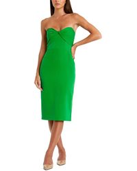 Mac Duggal - Strapless Crepe Twist Top Fitted Midi Dress - Lyst