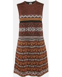 Missoni - Patterned Lurex Knit Sleeveless Short Dress - Lyst