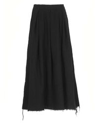 Uma Wang - Midi-Length Flared Skirt With Hook And Button Closure - Lyst