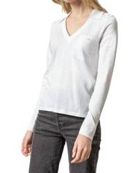 Lilla P - Long Sleeve Collared V Neck - Lyst