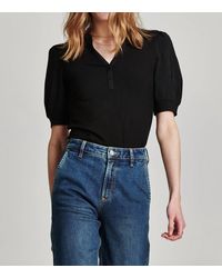 Another Love - Tanner Puff Sleeve Henley Top - Lyst