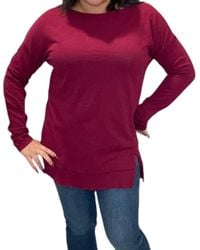 Bobi - Split Hem Long Sleeve Tee - Lyst