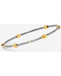 Armenta - Old World Sterling Silver And 18k Yellow Gold, Bangle Bracelet-2 - Lyst