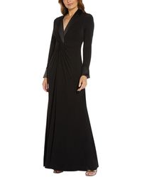 Adrianna Papell - Tuxedo Ruched Evening Dress - Lyst