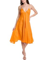 Silvian Heach - Karan Linen Midi Dress - Lyst