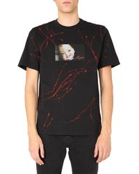 MSGM - Graphic Doll Face Printed Crew Neck T-Shirt - Lyst