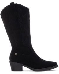 Xti - Italian Western Suede Booties Refresh Collection By - Lyst