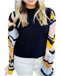 Thml - Sunset Stripe Sleeve Sweater Top - Lyst