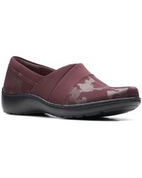 Clarks - Cora Heather Faux Leather Slip On Loafers - Lyst
