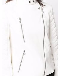 Ferragamo - Ferragamo Biker Leather Jacket - Lyst