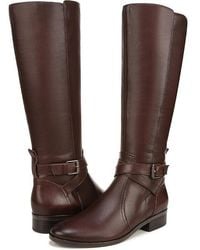 Naturalizer - Rena Riding Boot 7.5 Chocolate Leather Knee High Boots Fzp264 - Lyst