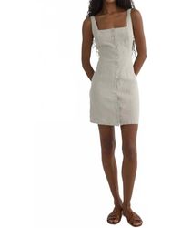 Bella Dahl - Square Neck Button Front Mini Dress - Lyst