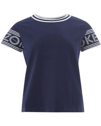 KENZO - Cotton T-shirt With Contrasting Logo On Sleeves - Lyst