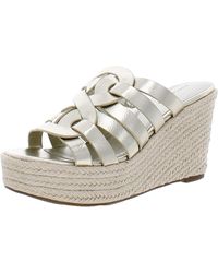 Marc Fisher - Cazzie 2 Faux Leather Criss-cross Wedge Sandals - Lyst