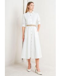 TRUEDAMES - Relaxed Tailor Woven Midi Dress - Lyst